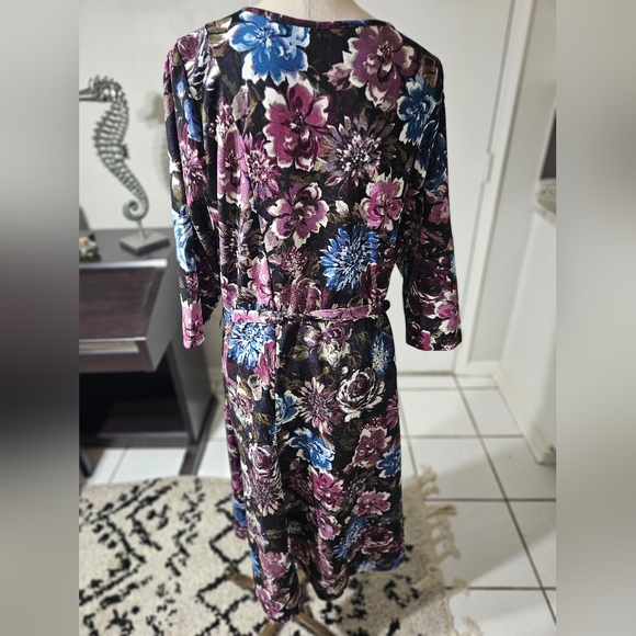Nina Leonard Floral Dress 2X - Picture 3 of 7